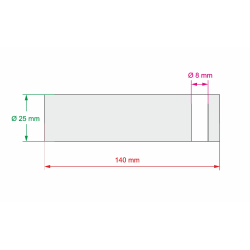 3050010LG Svornjak 25x140 za utovarne platforme Dhollandia